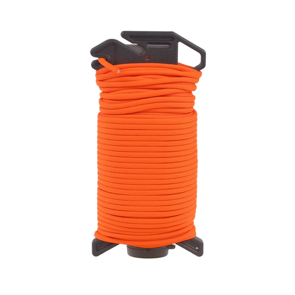Atwood Rope MFG Ready Rope 550 Paracord 100 Feet 7-String Core Nylon Parachute Cord Outside Survival Gear Made in USA | Lanyards, Bracelets, Handle Wraps, Keychain (Neon Orange)