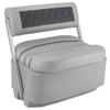DeckMate Complete Luxury Flip Flop Pontoon Boat Seat and Base - Charcoal and Gray view 1