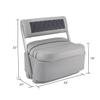 DeckMate Complete Luxury Flip Flop Pontoon Boat Seat and Base - Charcoal and Gray view 2