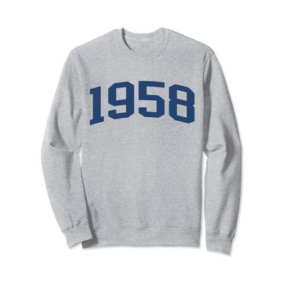 1958 Classic Vintage Grey, 65th Birthday Gifts Sweatshirt