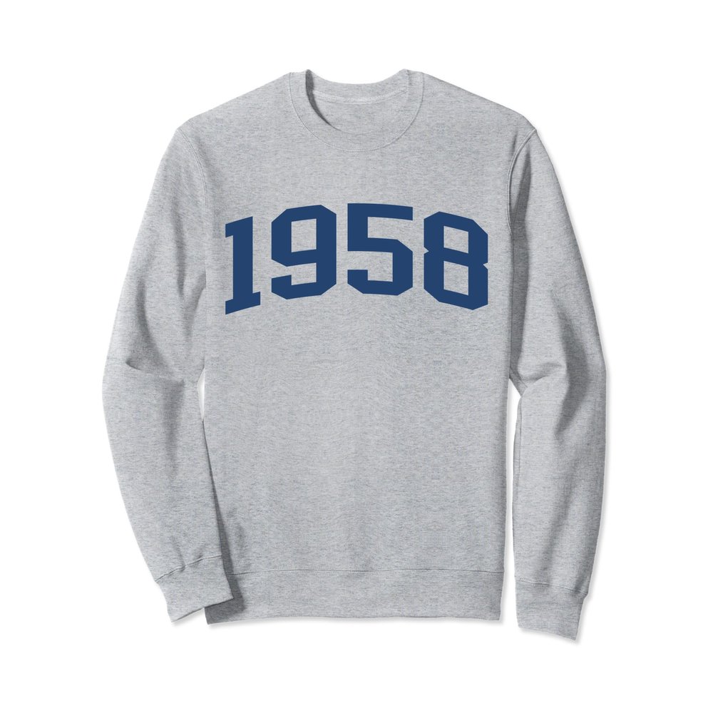 1958 Classic Vintage Grey, 65th Birthday Gifts Sweatshirt