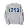 1958 Classic Vintage Grey, 65th Birthday Gifts Sweatshirt view 1