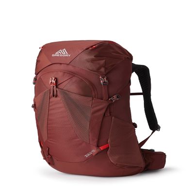 Gregory Zulu 45L Unisex Hiking/Backpacking Pack, Freefloat Hipbelt, Internal Hydration Sleeve For Water Bladder, (Reservoir Not Included), Small/Medium, Rust Red