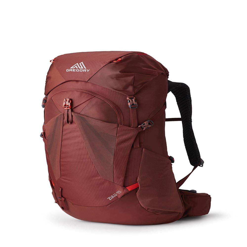 Gregory Zulu 45L Unisex Hiking/Backpacking Pack, Freefloat Hipbelt, Internal Hydration Sleeve For Water Bladder, (Reservoir Not Included), Small/Medium, Rust Red