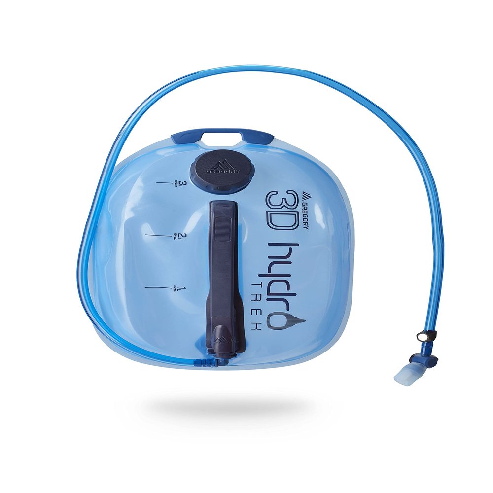 Gregory 3D Hydro Trek 3L Day Hiking/Backpacking Hydration Water Reservoir/Bladder, Optic Blue