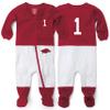 Wes and Willy Baby College Sports Fan Football Jersey Sleeper (Arkansas Razorbacks, 24 Months) Red view 1