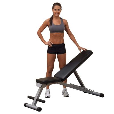 Fast Furnishings Multi-Position Weight Training Flat Incline Decline Folding Exercise Bench