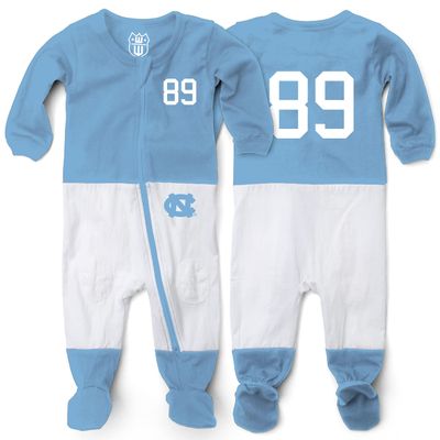 Wes and Willy Baby College Sports Fan Football Jersey Sleeper (North Carolina Tar Heels, 18 Months) Blue
