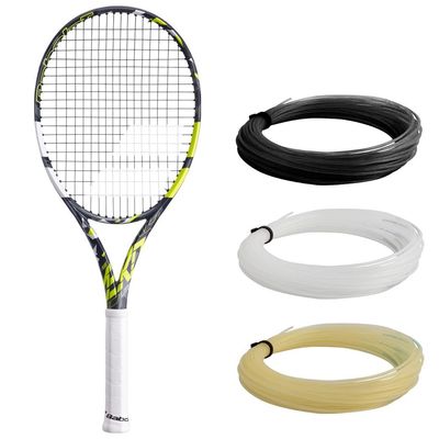 Babolat Pure Aero Lite Tennis Racquet (4 3/8" Grip) Strung with 16g White Syn Gut at Mid-Range Tension