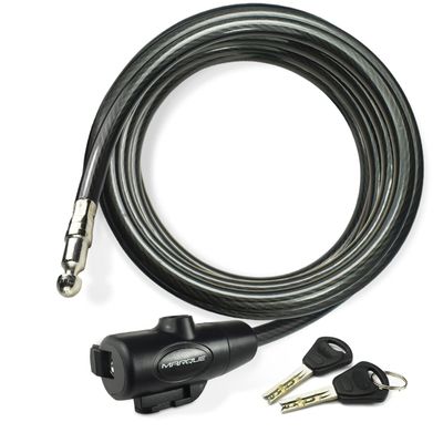MARQUE Bike Lock with Key 25FT 3/8 Straight Cable Locks with Keys, Anti-Theft Security Cable for Bicycles, Scooters, Kayaks, Paddle Boards, Gates