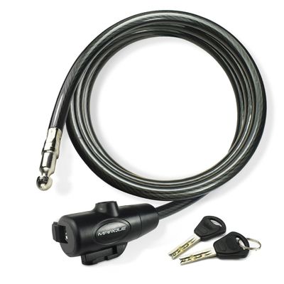 MARQUE Bike Lock with Key 7FT 3/8 Straight Cable Locks with Keys, Anti-Theft Security Cable for Bicycles, Scooters, Kayaks, Paddle Boards, Gates