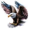 American Eagle Sticker 4 Inches - Patriotic USA Vinyl Decal - Weatherproof, Outdoor Glossy Vinyl Bumper Sticker - Proudly Made in The USA view 1