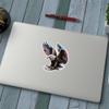 American Eagle Sticker 4 Inches - Patriotic USA Vinyl Decal - Weatherproof, Outdoor Glossy Vinyl Bumper Sticker - Proudly Made in The USA view 4