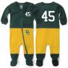 Wes and Willy Baby College Sports Fan Football Jersey Sleeper (Baylor Bears, 3 Months) Green view 1