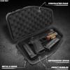 CASEMATIX Locking Pistol Case Fits Small to Large 9mm Pistols with Room For Extra Clips and Attachments- Portable EVA Gun Rug Handgun Case with Snap In Zippers, Water Resistant, Shoulder Strap view 2