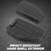 CASEMATIX Locking Pistol Case Fits Small to Large 9mm Pistols with Room For Extra Clips and Attachments- Portable EVA Gun Rug Handgun Case with Snap In Zippers, Water Resistant, Shoulder Strap view 3