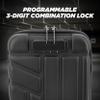 CASEMATIX Locking Pistol Case Fits Small to Large 9mm Pistols with Room For Extra Clips and Attachments- Portable EVA Gun Rug Handgun Case with Snap In Zippers, Water Resistant, Shoulder Strap view 4