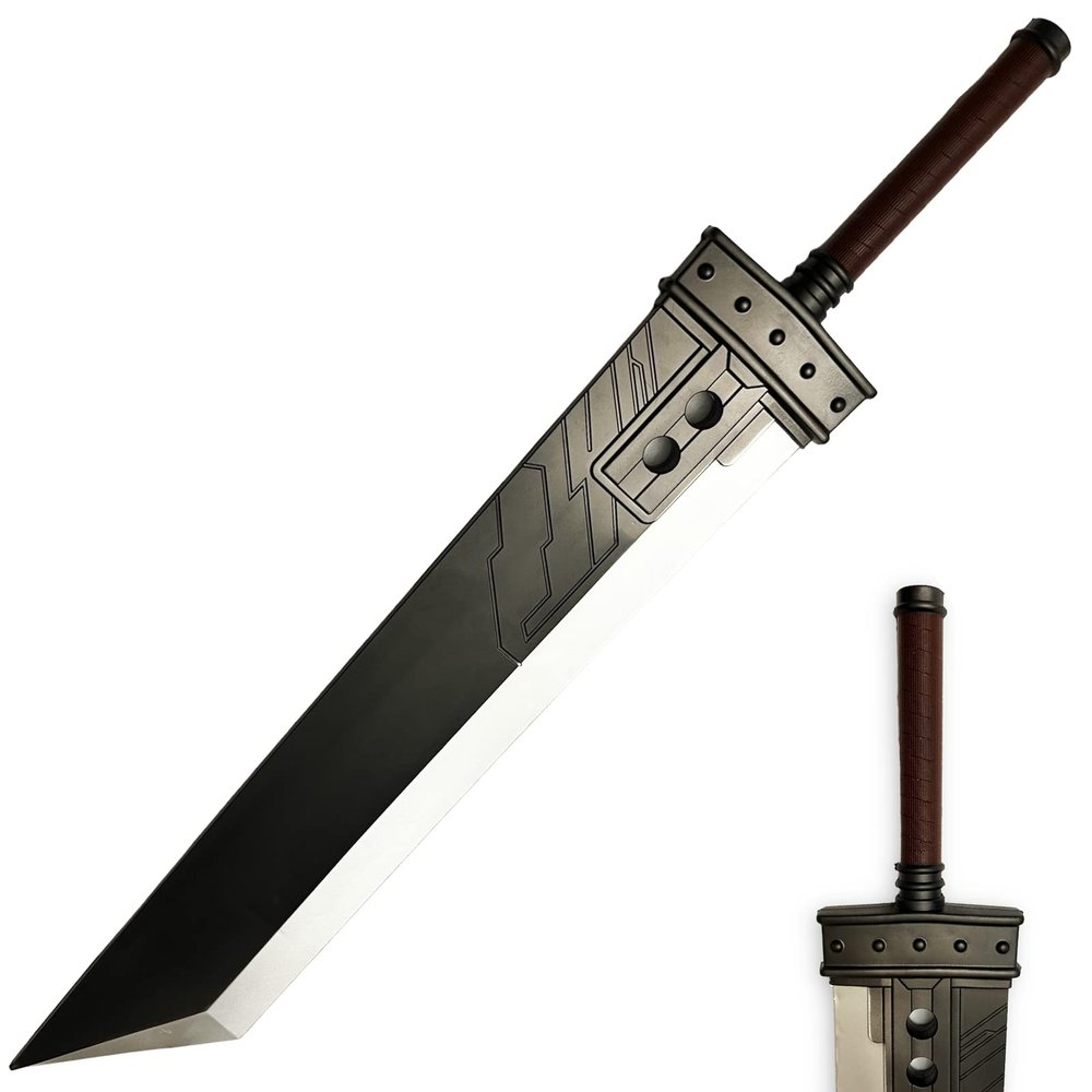 42.5" or 57" Final Version Fantasy PU Foam Zweihander Broad Sword with Inner Core for Video Game, Cosplay Costume Prop, Collection, Gift.