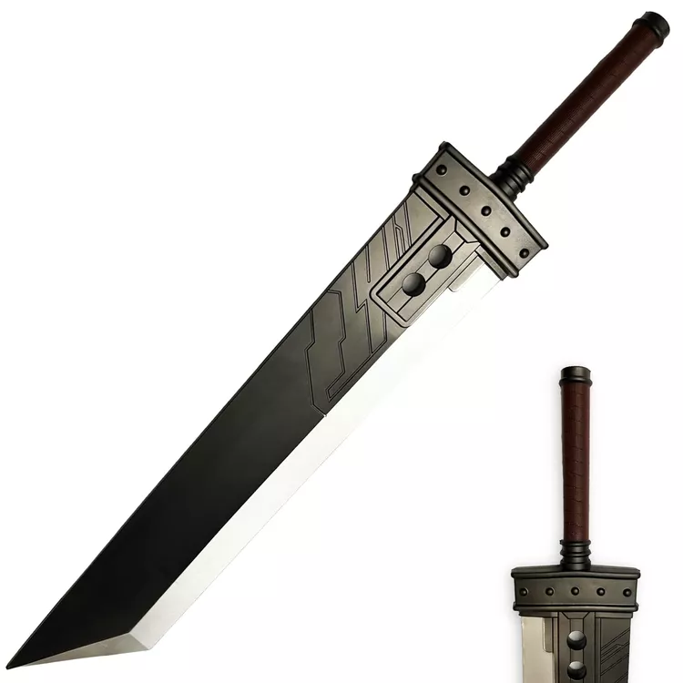 42.5" or 57" Final Version Fantasy PU Foam Zweihander Broad Sword with Inner Core for Video Game, Cosplay Costume Prop, Collection, Gift.