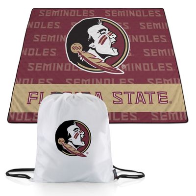 Picnic TIME NCAA Florida State Seminoles Impressa Picnic Blanket, Lightweight Beach Blanket, Machine Washable, Outdoor Blanket, (Maroon and Gold)