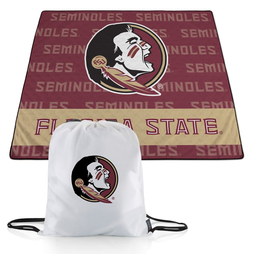 Picnic TIME NCAA Florida State Seminoles Impressa Picnic Blanket, Lightweight Beach Blanket, Machine Washable, Outdoor Blanket, (Maroon and Gold)