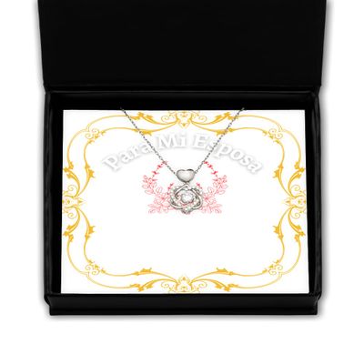 Regalo de San Valentine - para mi esposa, Soy lo que has Hecho de mi, joyeria para enamoradas - Collar de Silver del Corazon