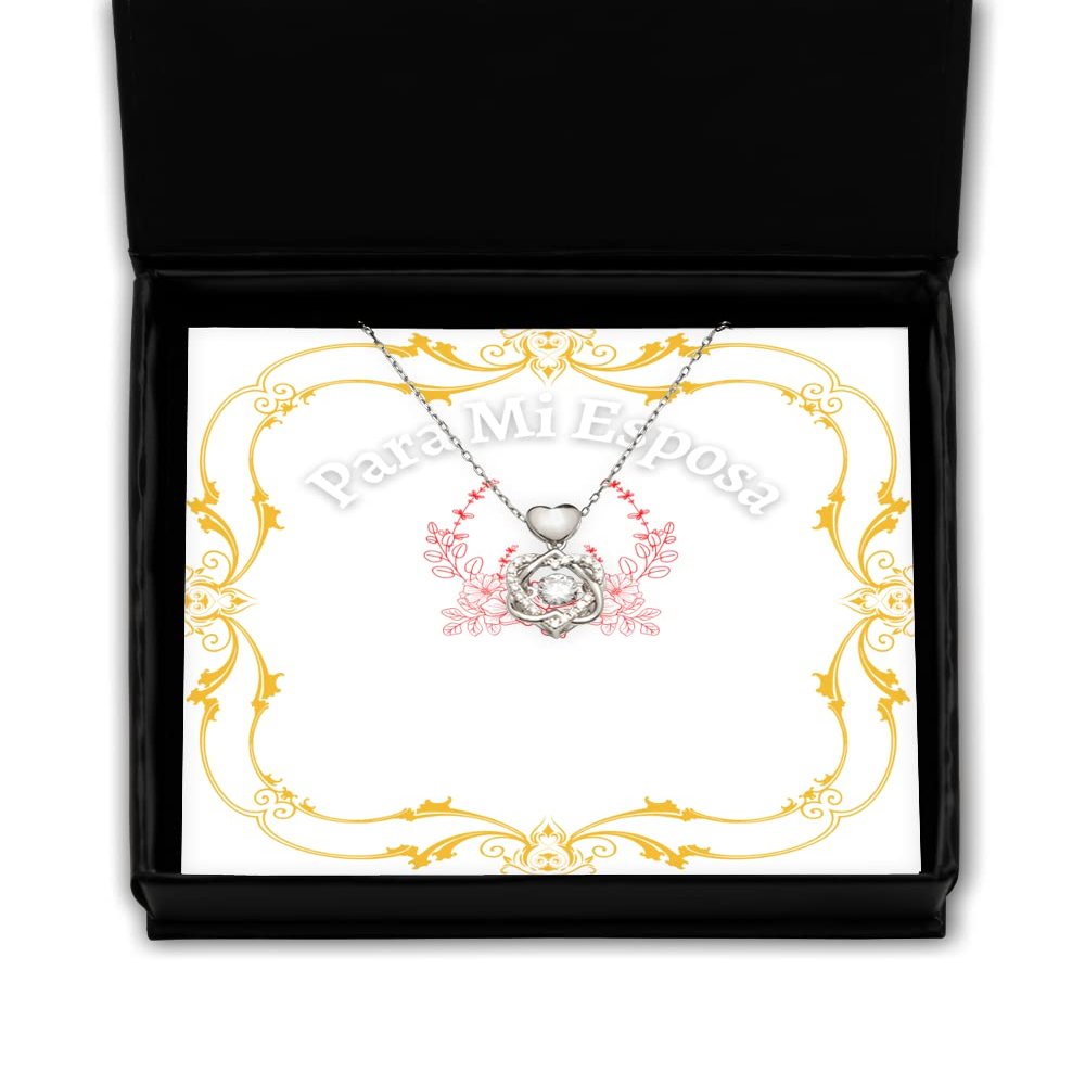 Regalo de San Valentine - para mi esposa, Soy lo que has Hecho de mi, joyeria para enamoradas - Collar de Silver del Corazon