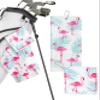 Microfiber Golf Towels for Golf Bags & Carts - Premium Weave Waffle & Ball Towels with Carabiner Clip, Essential Accessories for Men, Women and Kids, Golfer Gifts, Set of 2 (Flamingo Tropics) view 1