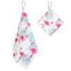 Microfiber Golf Towels for Golf Bags & Carts - Premium Weave Waffle & Ball Towels with Carabiner Clip, Essential Accessories for Men, Women and Kids, Golfer Gifts, Set of 2 (Flamingo Tropics) view 2