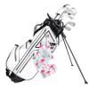 Microfiber Golf Towels for Golf Bags & Carts - Premium Weave Waffle & Ball Towels with Carabiner Clip, Essential Accessories for Men, Women and Kids, Golfer Gifts, Set of 2 (Flamingo Tropics) view 4