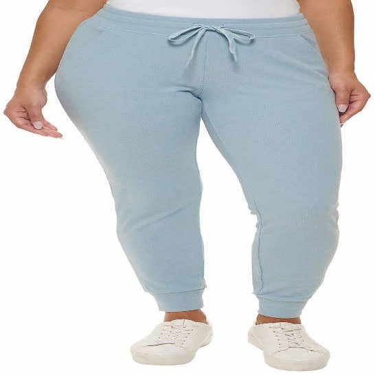Marc New York by Andrew Marc Womens Ribbed Midweight Jogger (as1, Alpha, s, Regular, Regular, Water Blue)