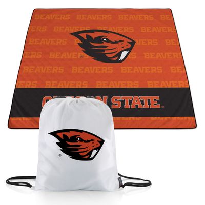 Picnic TIME NCAA Oregon State Beavers Impressa Picnic Blanket, Lightweight Beach Blanket, Machine Washable, Outdoor Blanket, (Orange and Black)