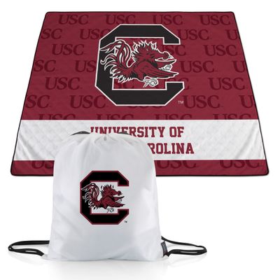 Picnic TIME NCAA South Carolina Gamecocks Impressa Picnic Blanket, Lightweight Beach Blanket, Machine Washable, Outdoor Blanket, (Red and White)