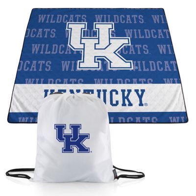 Picnic TIME NCAA Kentucky Wildcats Impressa Picnic Blanket, Lightweight Beach Blanket, Machine Washable, Outdoor Blanket, (Blue and White)