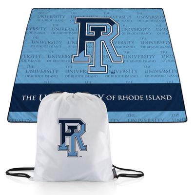 Picnic TIME NCAA Rhode Island Rams Impressa Picnic Blanket, Lightweight Beach Blanket, Machine Washable, Outdoor Blanket, (Blue and Black)