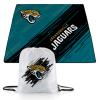 PICNIC TIME NFL Jacksonville Jaguars Impressa Picnic Blanket, Lightweight Beach Blanket, Machine Washable, Outdoor Blanket, (Blue and Black) view 1