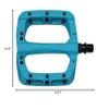 HT Components PA03A Nano P Platform Pedals, Body: Nylon, Spindle: Cr-Mo, 9/16'', Turquoise view 2