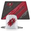 PICNIC TIME NFL Tampa Bay Buccaneers Impressa Picnic Blanket, Lightweight Beach Blanket, Machine Washable, Outdoor Blanket, (Black and Red) view 1