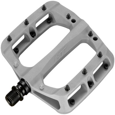 HT Components PA03A Nano P Platform Pedals, Body: Nylon, Spindle: Cr-Mo, 9/16'', Grey