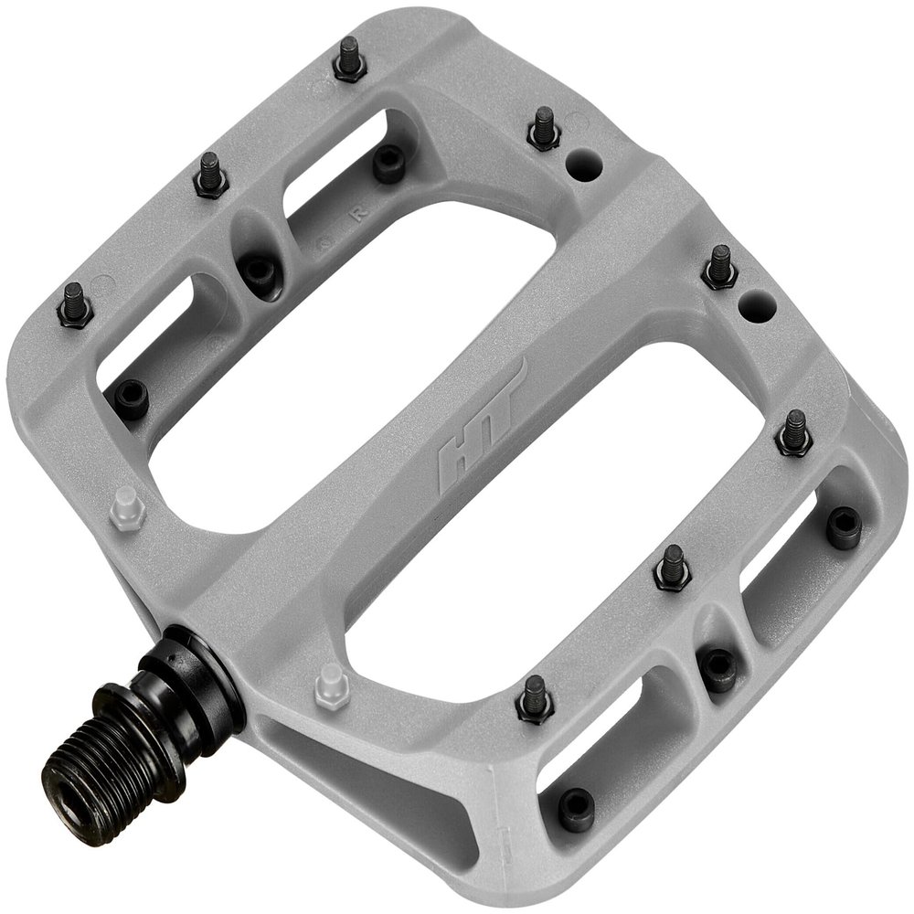 HT Components PA03A Nano P Platform Pedals, Body: Nylon, Spindle: Cr-Mo, 9/16'', Grey