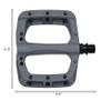 HT Components PA03A Nano P Platform Pedals, Body: Nylon, Spindle: Cr-Mo, 9/16'', Grey view 3
