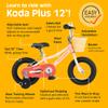 Retrospec Koda Plus Kids Bike for Boys & Girls Ages 2-3 Years - 12" Children's Bicycle, Adjustable Seat & Handlebars, Removable Training Wheels, Front Hand Brakes, Rear Coaster Brake & Safety Bell view 4