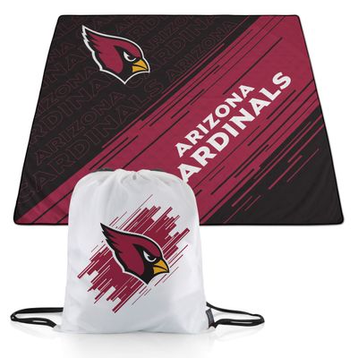 PICNIC TIME NFL Arizona Cardinals Impressa Picnic Blanket, Lightweight Beach Blanket, Machine Washable, Outdoor Blanket, (Black and Red)