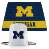 Picnic TIME NCAA Michigan Wolverines Impressa Picnic Blanket, Lightweight Beach Blanket, Machine Washable, Outdoor Blanket, (Blue and Yellow) view 1