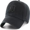 '47 MLB Black/Black Clean Up Adjustable Hat Cap, Adult One Size (Detroit Tigers) view 1