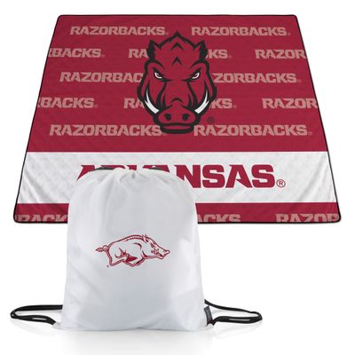 Picnic TIME NCAA Arkansas Razorbacks Impressa Picnic Blanket, Lightweight Beach Blanket, Machine Washable, Outdoor Blanket, (Red and White)