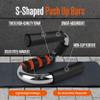SQUATZ Steel S Shape Push-Up Stands Bars with Foam Grip Handle Portable Strength Anti Slip Push-Ups Brackets Handle for Floor Press-Up Bars Training Equipment for Chest, Arm, Hip Exercise, Set of 2 view 3