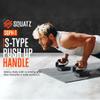 SQUATZ Steel S Shape Push-Up Stands Bars with Foam Grip Handle Portable Strength Anti Slip Push-Ups Brackets Handle for Floor Press-Up Bars Training Equipment for Chest, Arm, Hip Exercise, Set of 2 view 4