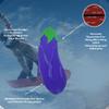 FRESHe Eggplant Snowboard Stomp Pad - Eggplant Grooves Pattern - Specialized Stomp Pad Designed for Better Grip & Adhesion to Snowboards (Eggplant) view 3