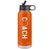 JFWcreations Basketball Coach Water Bottle - 32oz Insulated Engraved Stainless Steel Flip Top with Straw Basketball Coach Gift Orange view 1